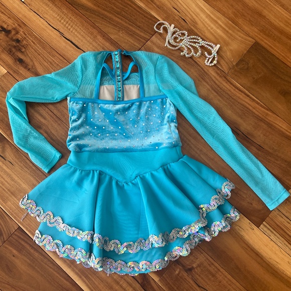 WEISSMAN Believe Me Dance Ice Skating Costume Size IC 8/10 & MC 11/12 - Picture 2 of 14